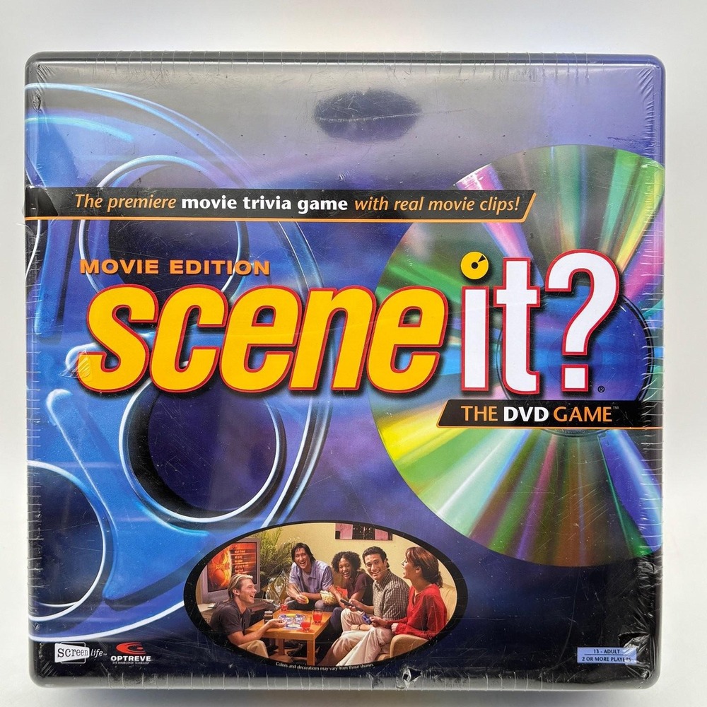 Scene It Movie Edition DVD Trivia Board Game Screenlife 2004 Square Tin NEW
